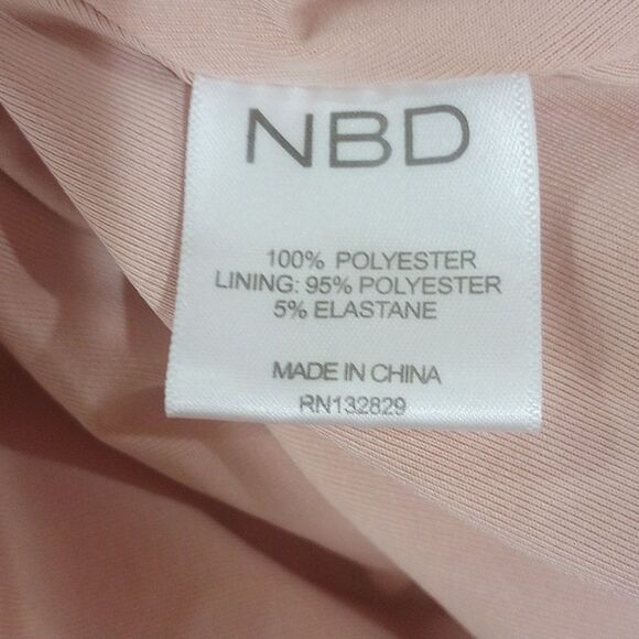 NBD X Revolve Plunging V-Neck Sleeveless Pleated Midi Dress - Blush Pink ~ XS - Picture 12 of 14